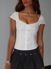 Transcendence Button Up Top White