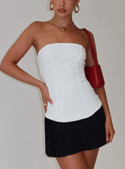 Obsessed Strapless Mini Dress White