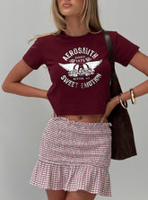 Aerosmith Vintage Graphic Top Burgundy