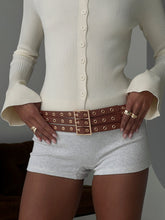 Dusk Dipped Layered Belt Brown / Gold