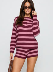 Whole New World Knit Set Pink Stripe