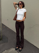 Kinkirk Flared Pants Chocolate Petite