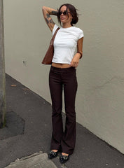 Kinkirk Flared Pants Chocolate Petite