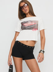 Last Minute Eyelet Shorts Black