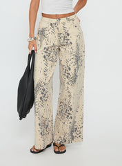 Naylor Mid Rise Wide Leg Jeans Animal Spot
