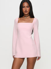 Bombshell Long Sleeve Mini Dress Pink