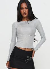 Context Long Sleeve Top Silver