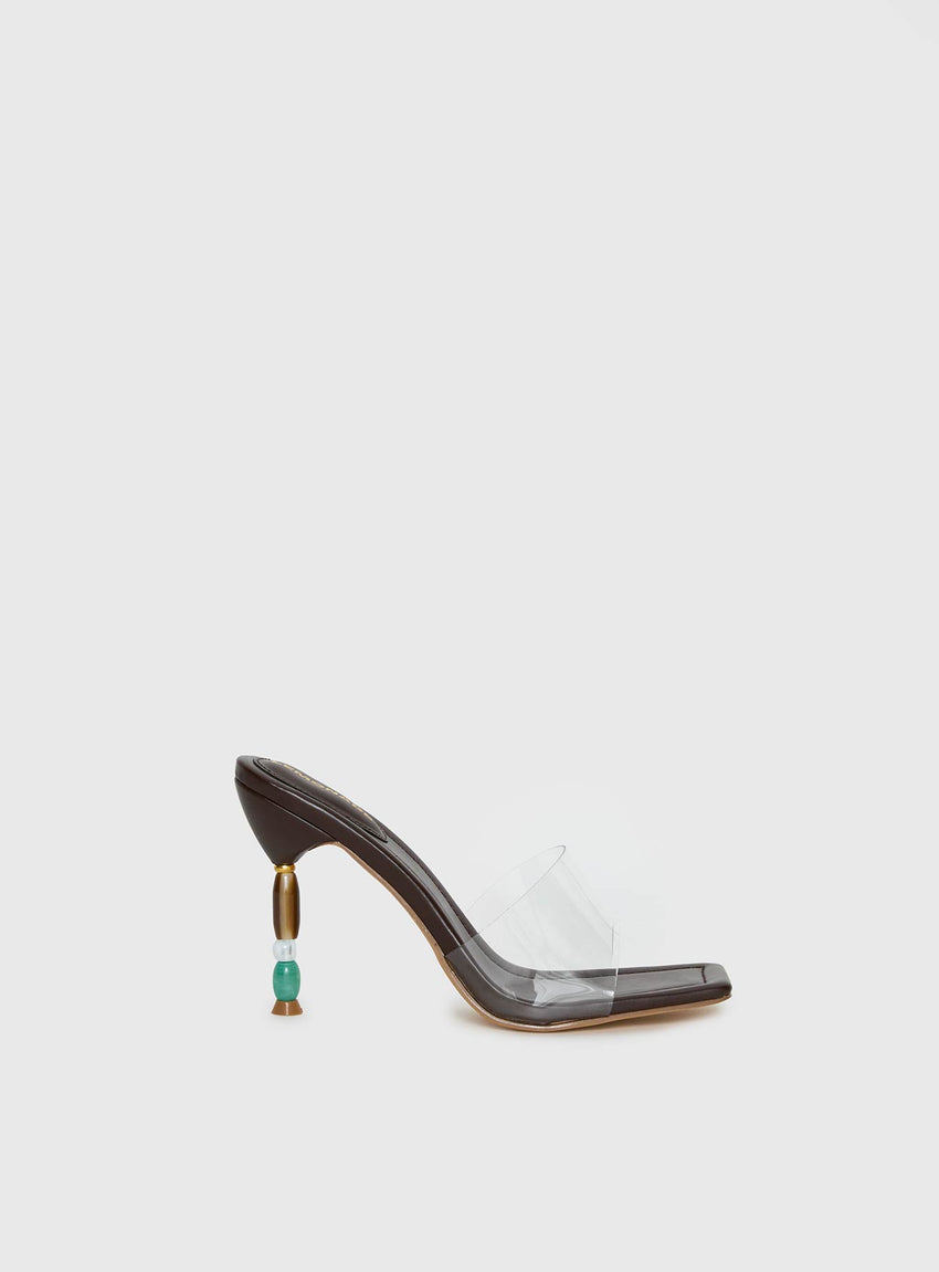 Garnet Beaded Heels Multi