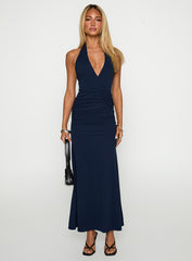 Casino Halter Maxi Navy