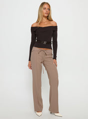 Narratives Wrap Tie Trouser Pant Taupe