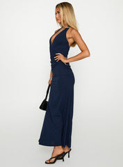 Casino Halter Maxi Navy