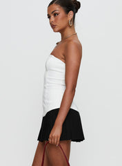 Obsessed Strapless Mini Dress White