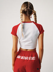 SDSU Homerun Tee White / Red