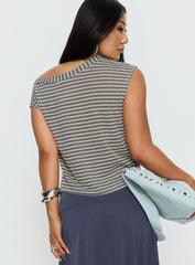 Ashfield Top Grey Stripe