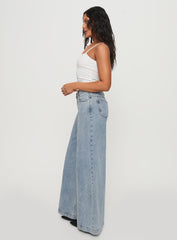 Toby Low Rise Baggy Jeans Light Wash