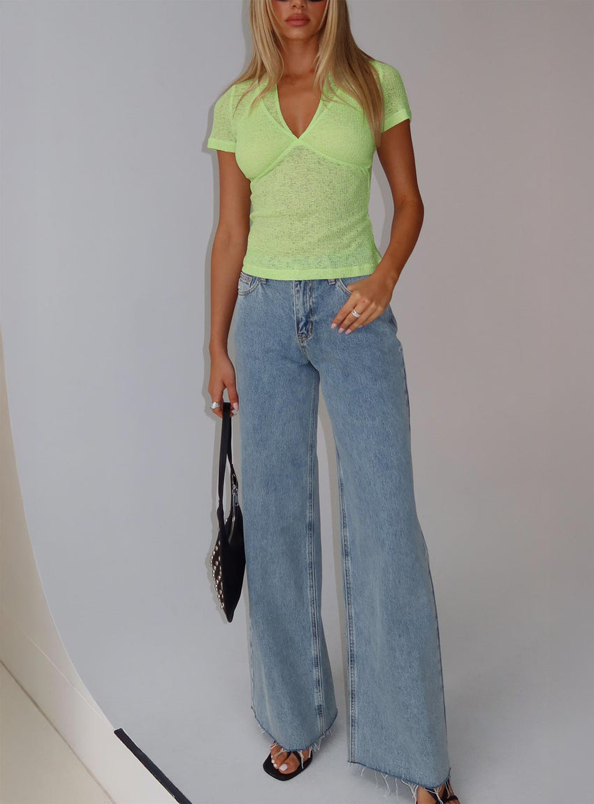 Darla Low Rise Straight Jean Vintage Blue Wash
