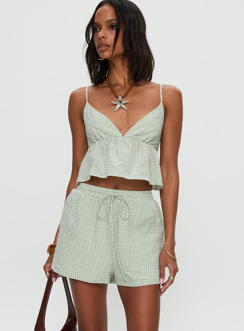 Lille Set Green Gingham
