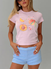 Darlin' Peach Graphic Top Pink