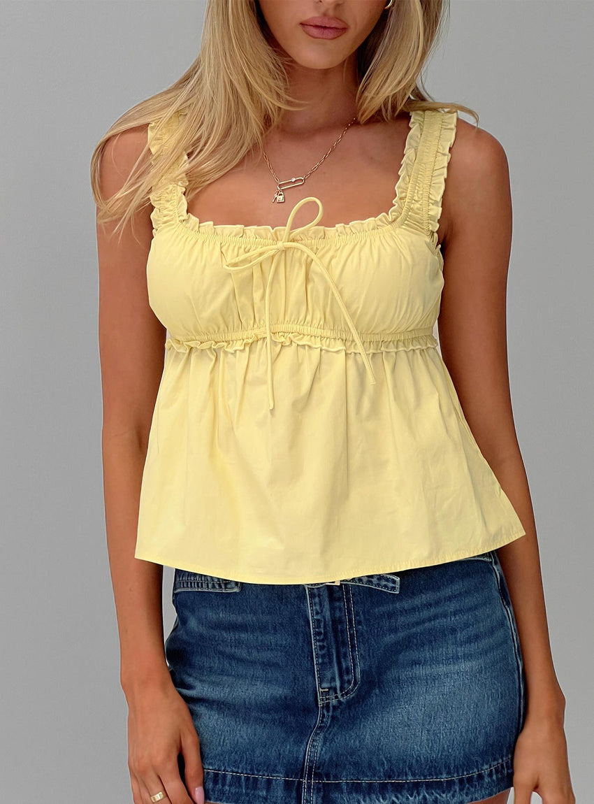 Thalira Top Yellow