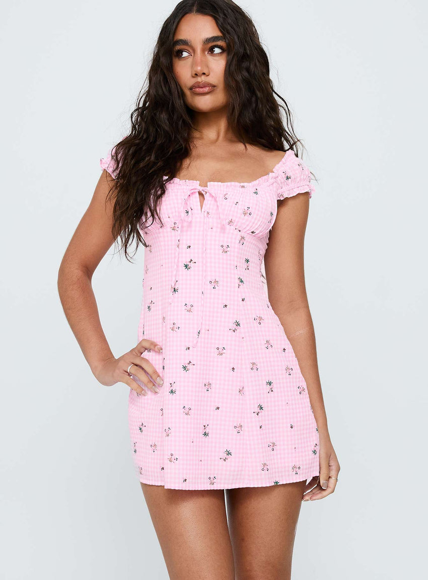 Freija Mini Dress Pink Multi