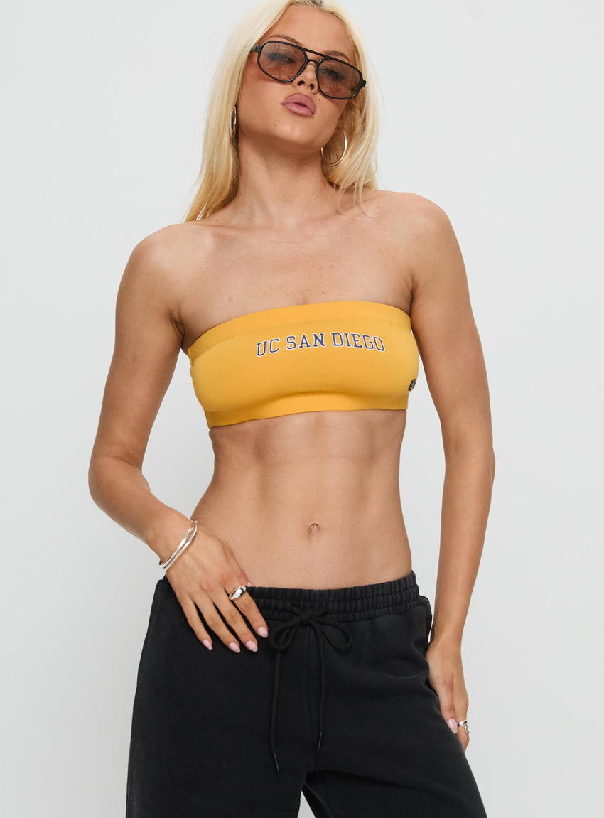 UC San Diego Bandeau Top Gold