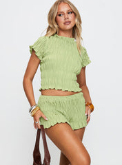 Most Wanted Shirred Set Green