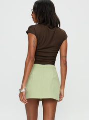 Hosier Twill Mini Skirt Green