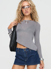 Pratt Long Sleeve Top Grey