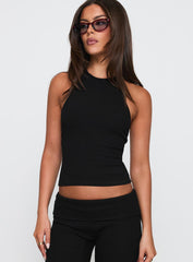 Busy Woman High Neck Top Black
