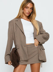 Deane Blazer Brown Check