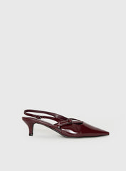 Therapy Irving Slingback Heels Burgundy