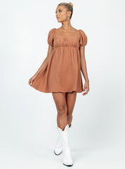 Let's Dance Mini Dress Brown