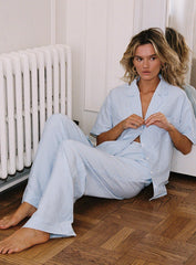 Early Riser Sleep Pants Blue Stripe