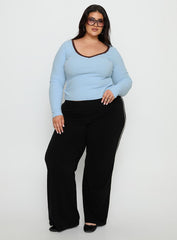Ascenda Straight Leg Track Pant Black Curve