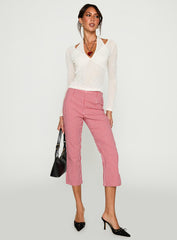 Mignonette Capri Pant Red Gingham