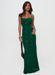 Ginette Maxi Dress Forest Green