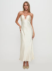Cyprian Strapless Maxi Dress Champagne