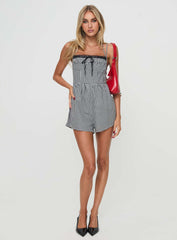Trynia Romper  Black / White Gingham