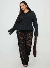 Peru Lace Pants Black Curve