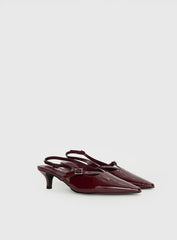 Therapy Irving Slingback Heels Burgundy