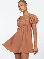 Let's Dance Mini Dress Brown