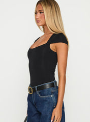 Want You Forever Bodysuit Black
