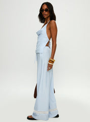 Summer Too Hot Pant Blue Stripe