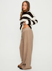 Siberia Fleece Track Pant Light Brown