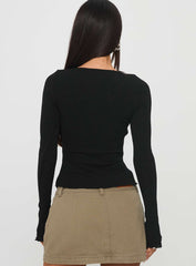 Dejonge Ring Long Sleeve Top Black