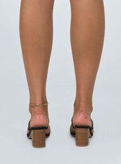 Billini Yazmin Wooden Heels Black